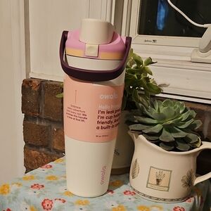 Owala Pink and Cream Water Bottle